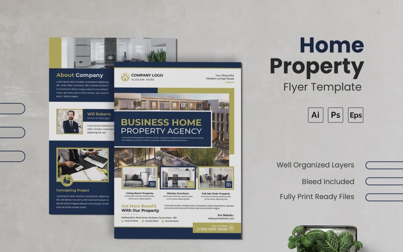 Home Property Flyer Template Corporate Identity