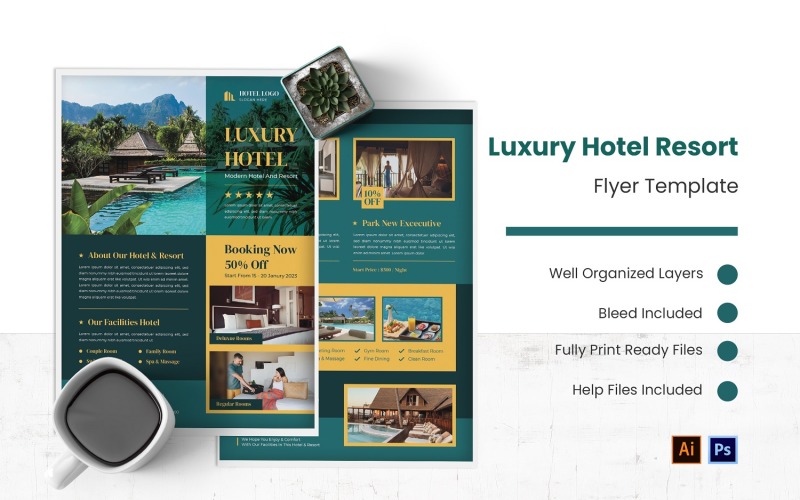 Luxury Hotel Resort Flyer Corporate Identity