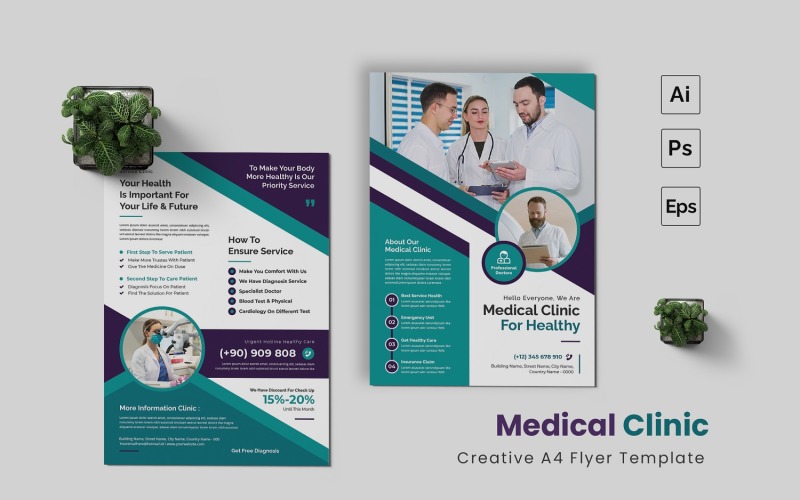 Medical Clinic Flyer Template Corporate Identity