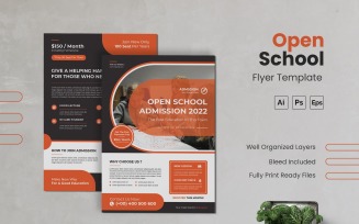 Open School Flyer Template