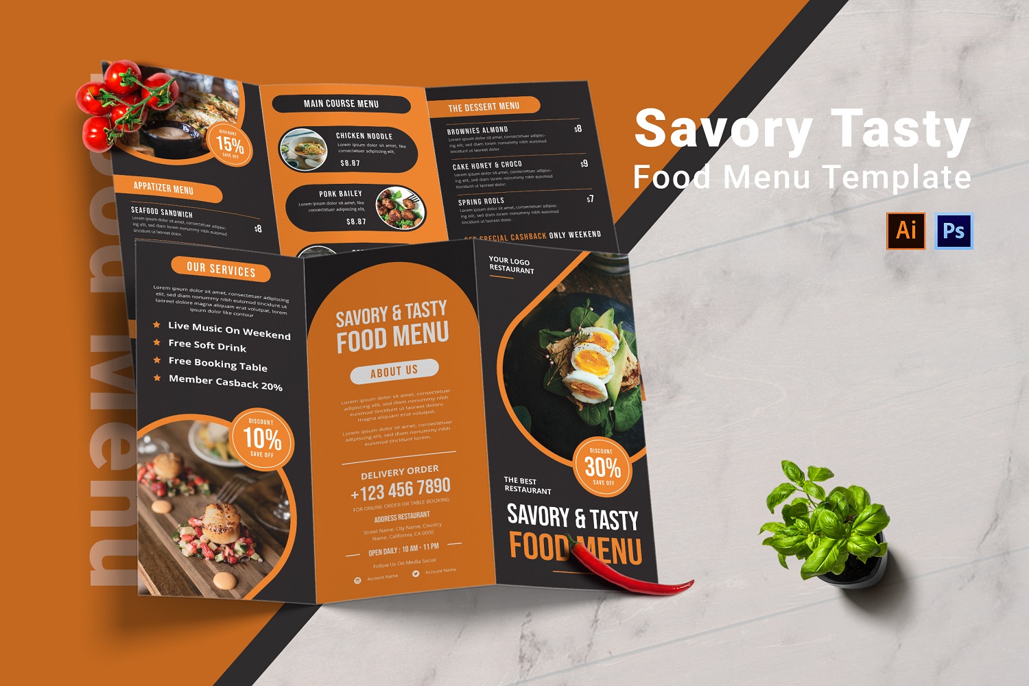 Kit Graphique #212429 Restaurant Menu Divers Modles Web - Logo template Preview