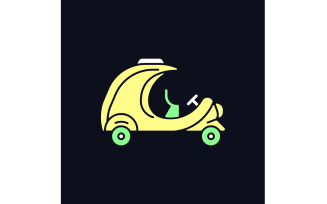 Coco Taxi RGB Color Icon For Dark Theme Vectors