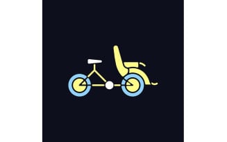 Cyclo Taxi RGB Color Icon For Dark Theme