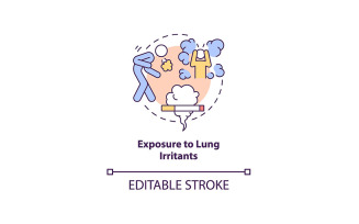 Exposure To Lung Irritants Concept Icon Vectors