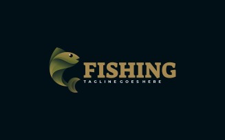 Fish Gradient Color Logo Style
