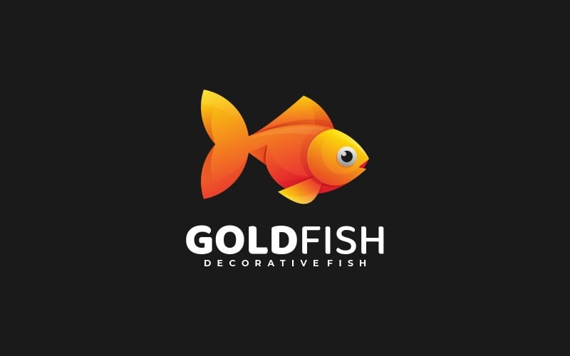 Gold Fish Gradient Logo Style Logo Template