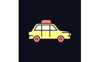 London Cab RGB Color Icon For Dark Theme Vectors