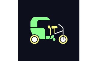 Tricycle Taxi RGB Color Icon For Dark Theme Vectors
