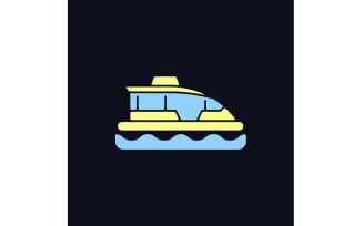 Water Taxi RGB Color Icon For Dark Theme