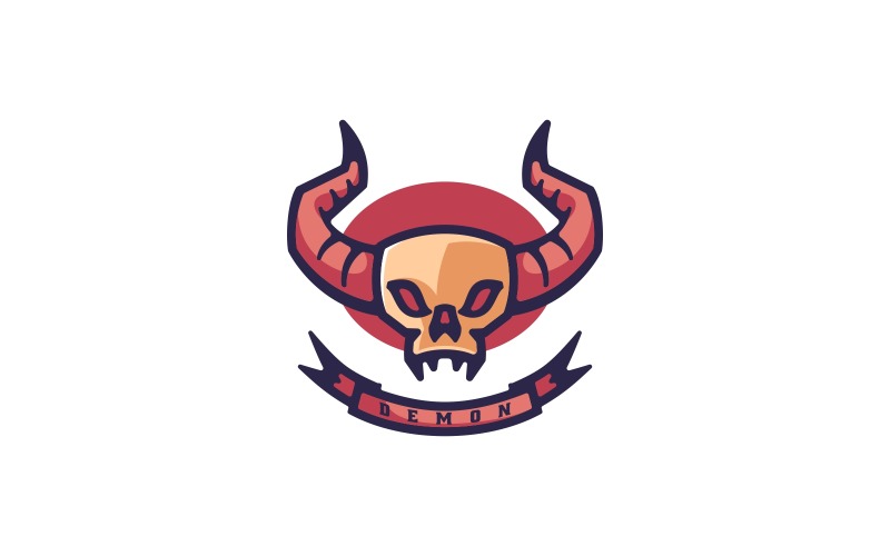 Demon Simple Mascot Logo Style Logo Template