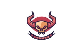 Demon Simple Mascot Logo Style