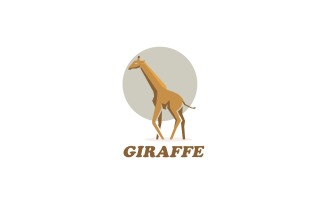 Giraffe Simple Mascot Logo Style