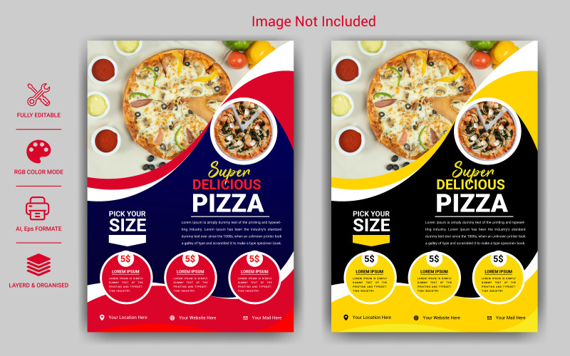 Restaurant Flyer Template with Food Corporate Identity