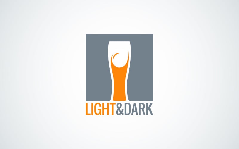 Beer Glass Label Design Background Logo Template