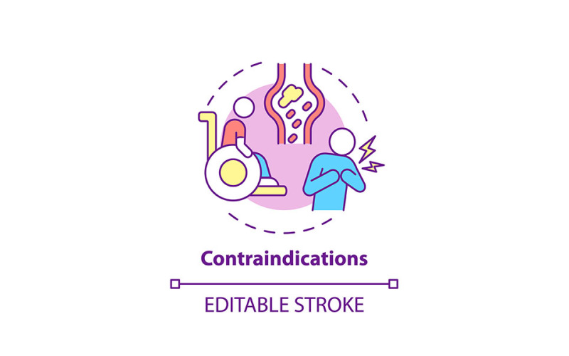 Contraindications Сoncept Icon Vector Graphic