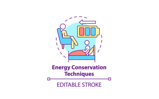 Energy Conservation Technique Concept Icon