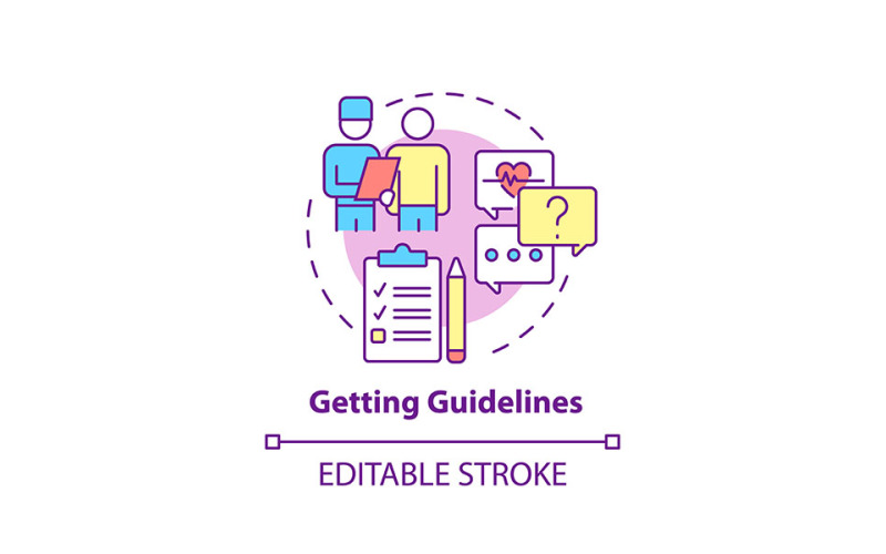 Getting Guidelines Concept Icon Vector Graphic