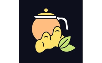 Ginger Tea RGB Color Icon For Dark Theme