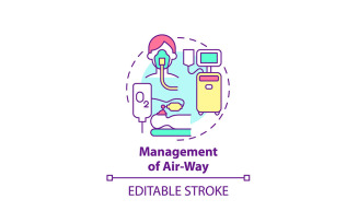 Management Of Air Way Concept Icon