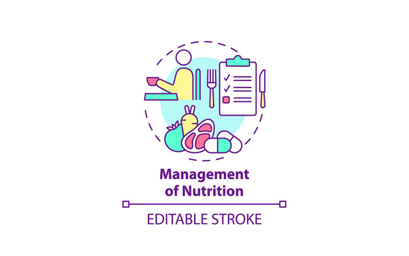Management Of Nutrition Concept Icon Vector Graphic