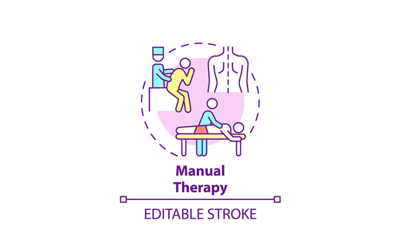 Manual Therapy Concept Icon Vector Graphic