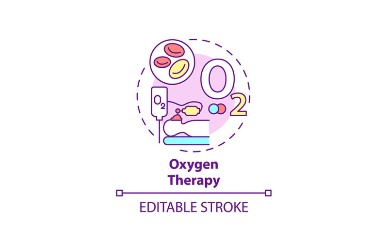 Oxygen Therapy Concept Icon Vector Graphic