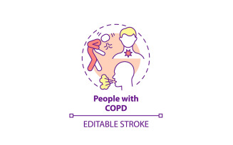 People With Copd Concept Icon