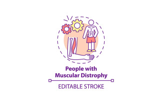 People With Muscular Distrophy Concept Icon
