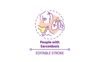 People With Sarcoidosis Concept Icon