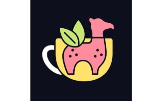 Silicone Tea Infuser RGB Color Icon For Dark Theme