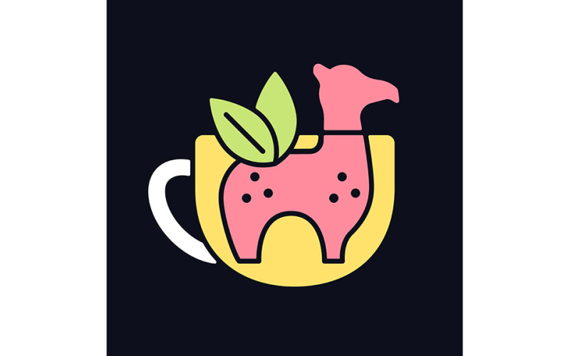 Silicone Tea Infuser RGB Color Icon For Dark Theme Vector Graphic