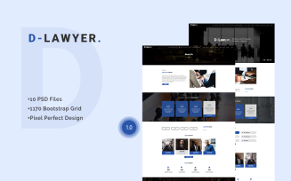 D-Lawyer - Lawyer, Law Firm PSD Template