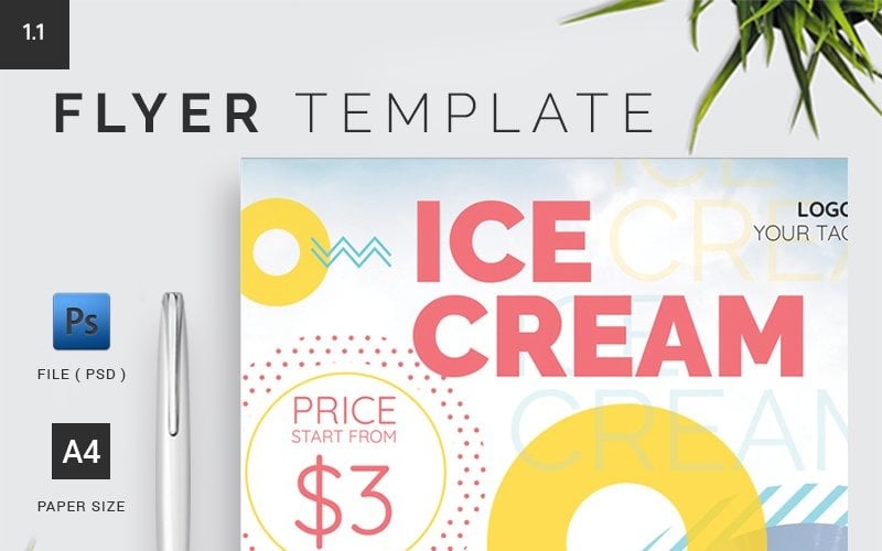 Ice Cream Flyer Template 1.4 Corporate Identity