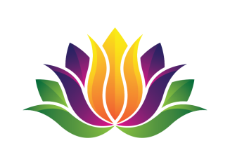 Lotus Flower Colorful Logo