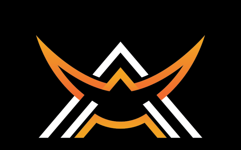 A Letter Stylish Bull Logo Logo Template
