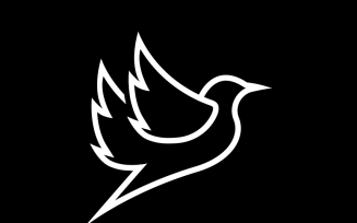 Flying Bird Style Outline logo
