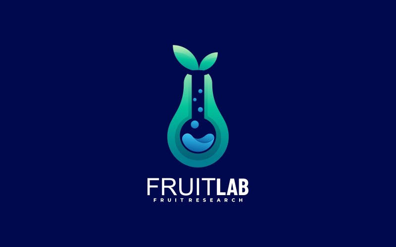 Fruit Lab Gradient Logo Style Logo Template