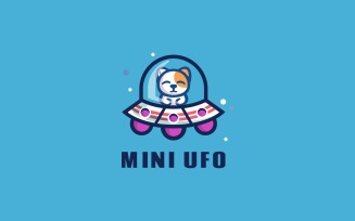 Mini UFO Mascot Cartoon Logo