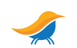 Modern Simple Bird Logo Template