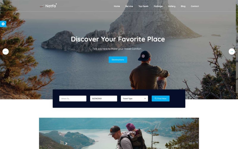 Natfa – Tour and Travel Digital Agency Template Landing Page Template