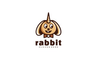 Rabbit Simple Mascot Logo Style
