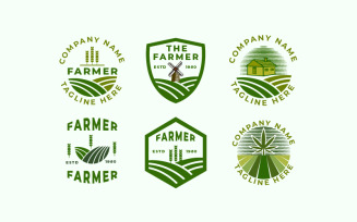 Set of Badges Farmer Logo Design