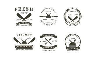 Set of Badges Kitchen Logo Design