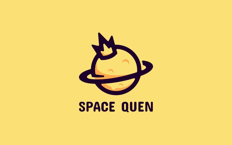 Space Queen Simple Mascot Logo Style Logo Template