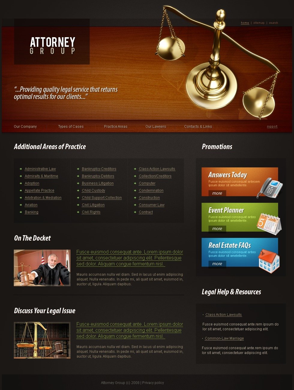 Law Firm Website Template 21300