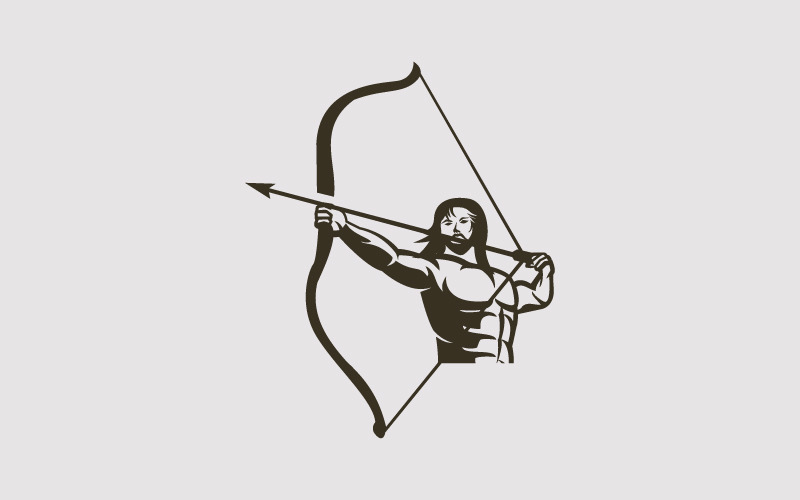 Archer Warior Logo Design Logo Template