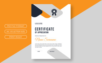 Award Certificate Template Design