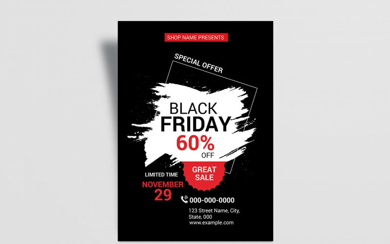 Black Friday Advertising Flyer Corporate Identity Template