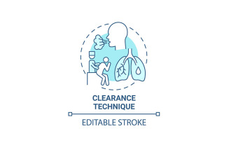 Clearance Technique Blue Concept Icon