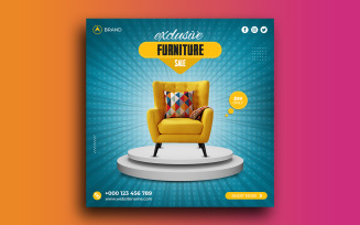 Furniture Sale Social Media Post Instagram Banner Template